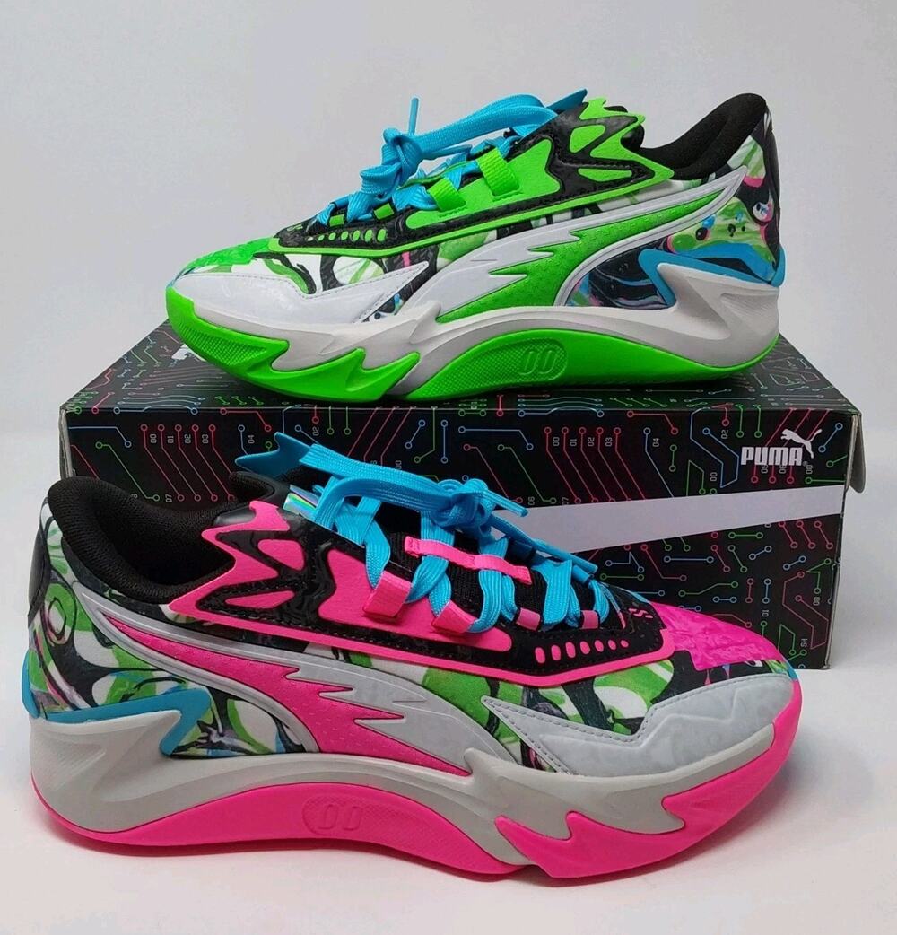PUMA Scoot Zeros II 2K Mismatched Basketball Shoes Kids 7Y 311362-01 NIB